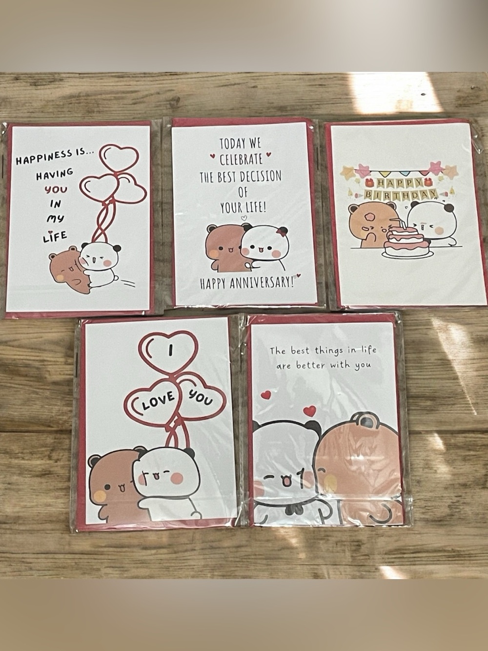 Dudu and Bubu Cards with Envelopes Set of 5